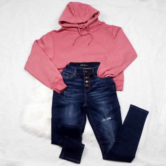 Woman's Fleece-Lined Drawstring Hoodie - Picture 3 of 3